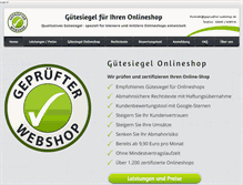 Tablet Screenshot of gepruefter-webshop.de